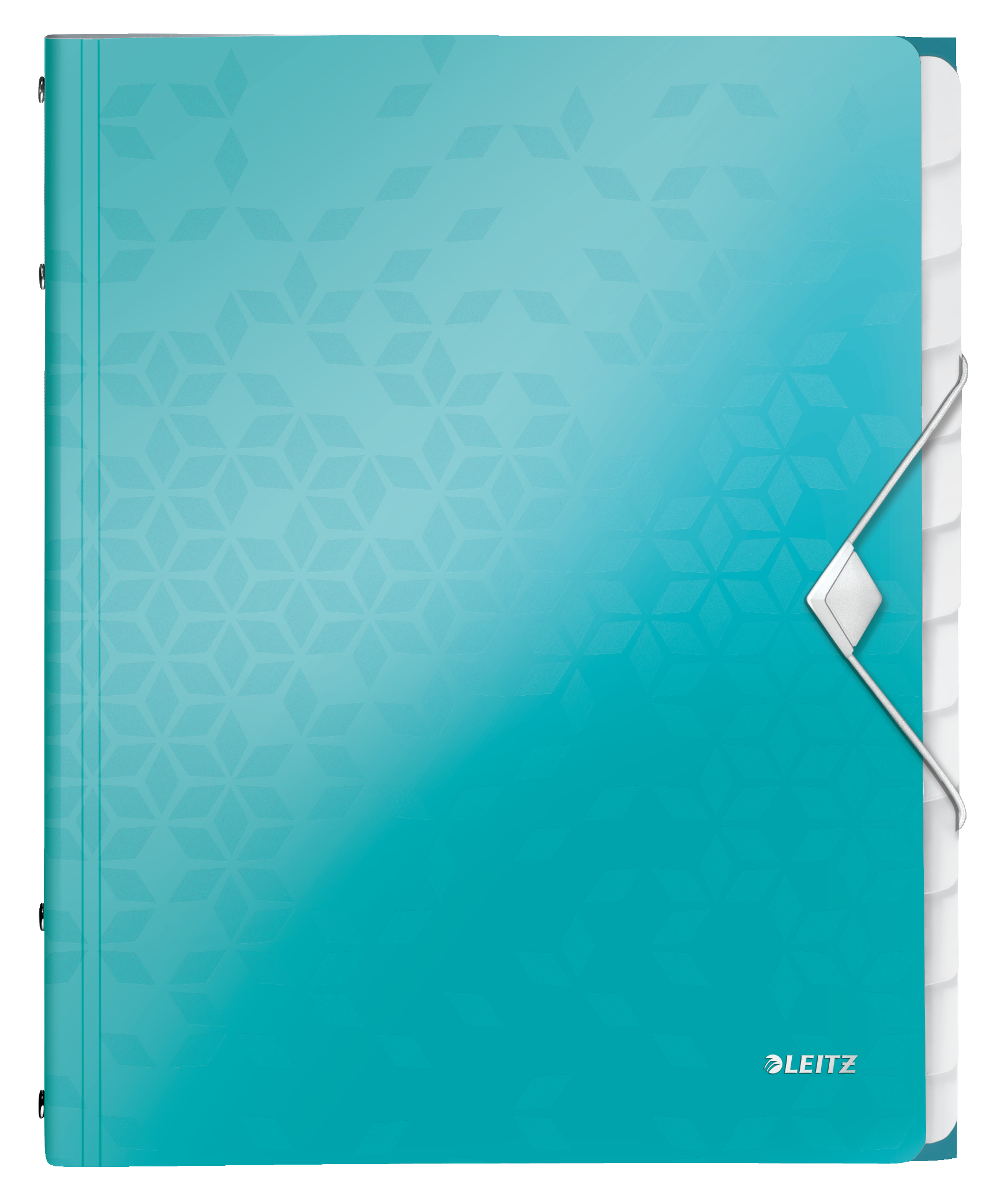 Leitz WOW Divider Book A4 Polypropylene 12 Tabs Ice Blue