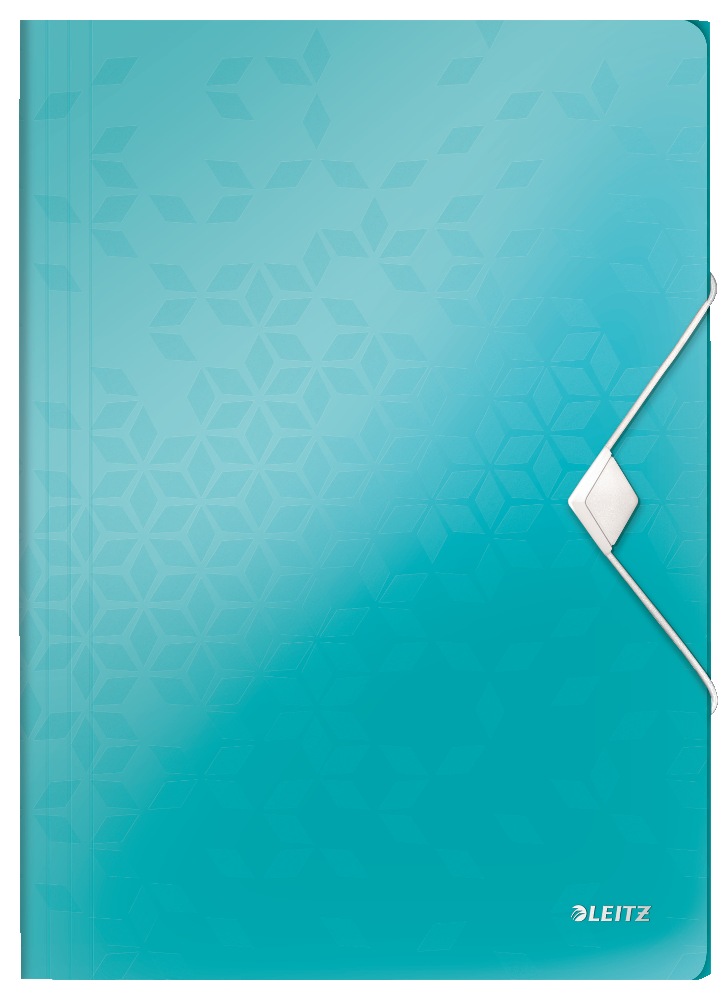 Leitz WOW 3 Flap Folder A4 Polypropylene 150 Sheet Capacity Ice Blue - Outer carton of 10