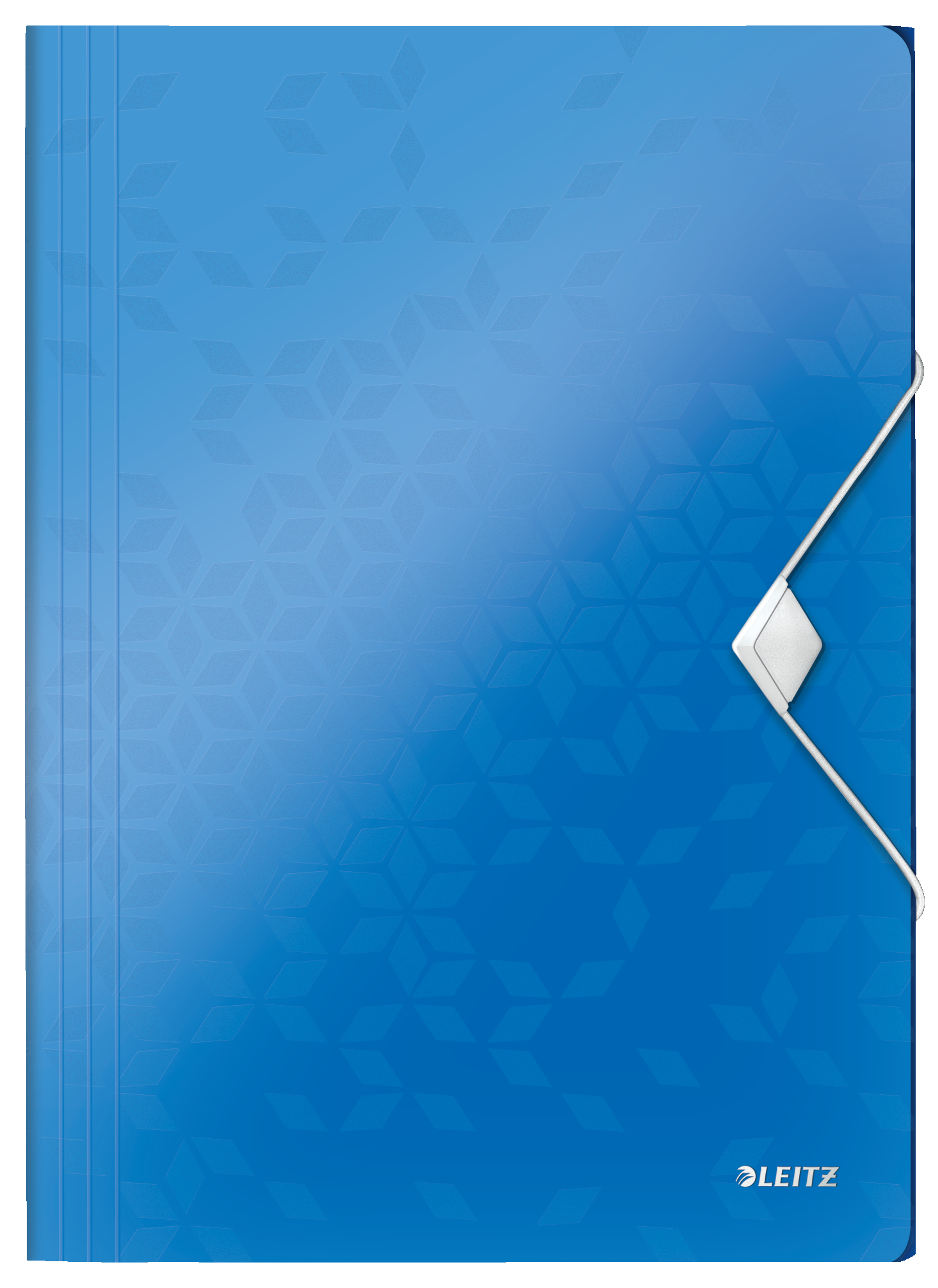 Leitz WOW 3 Flap Folder A4 Polypropylene 150 Sheet Capacity Blue Metallic - Outer carton of 10