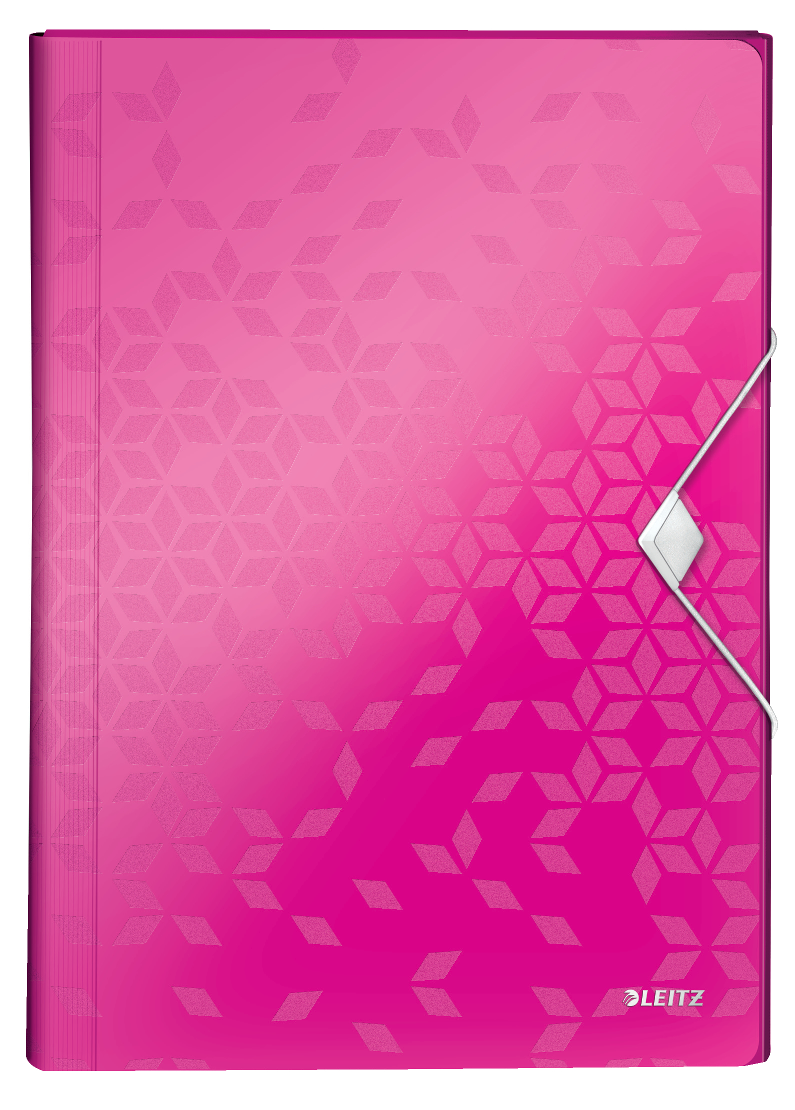 Leitz WOW Project File A4 Polypropylene 250 Sheet Capacity Pink Metallic - Outer carton of 5