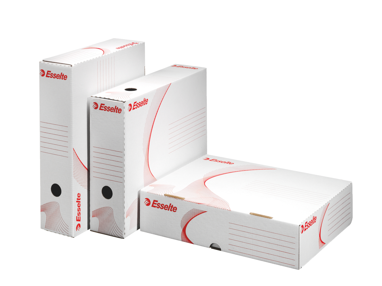 Esselte Standard Archiving Box A4 80mm Spine with Wide Opening White (Pack 10)