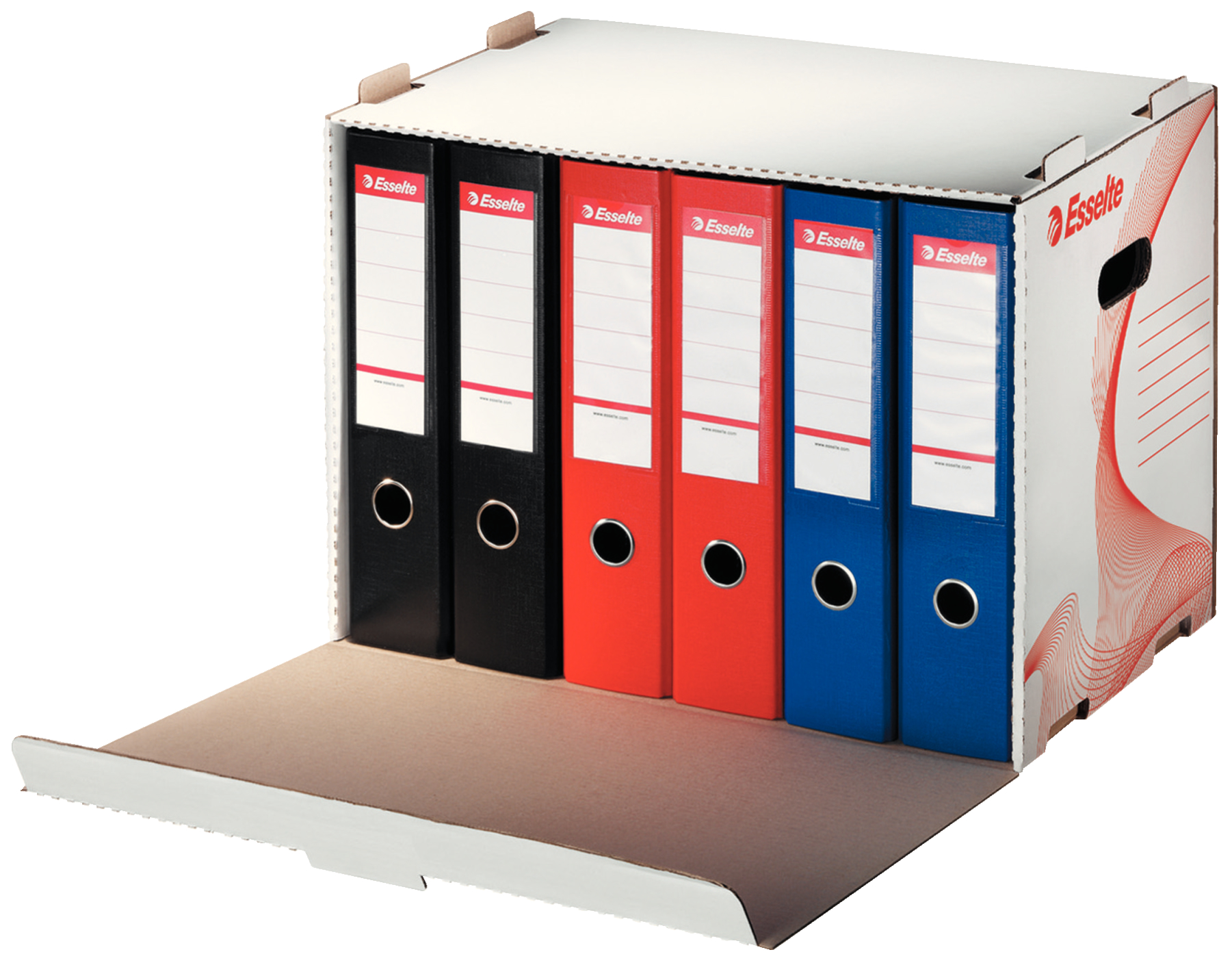 Esselte Standard Binder Storage and Transportation Box 60x80mm - White - Outer carton of 10
