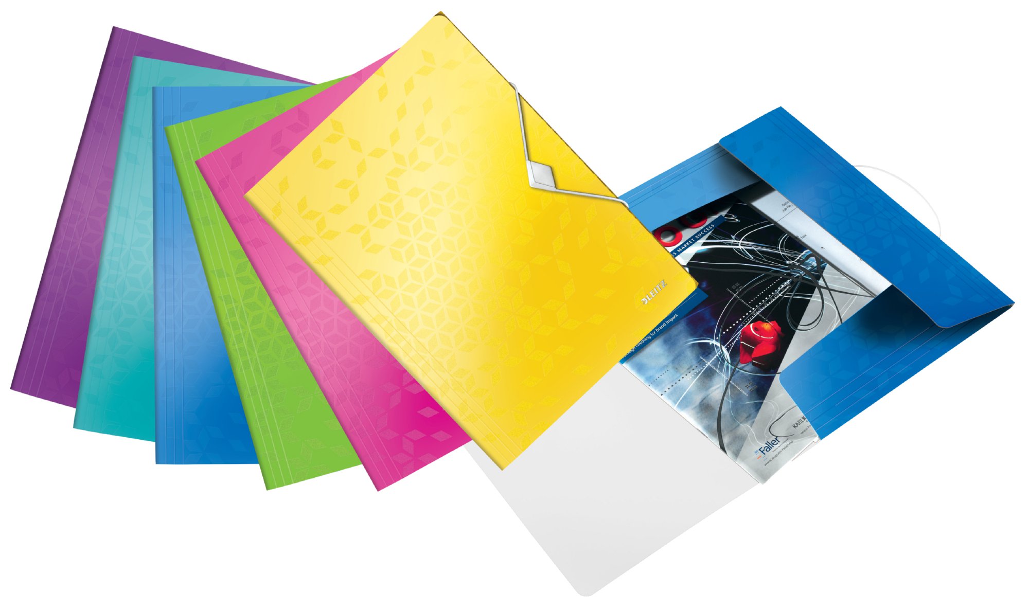 Leitz WOW 3-Flap Folder Assorted - Outer Carton of 20