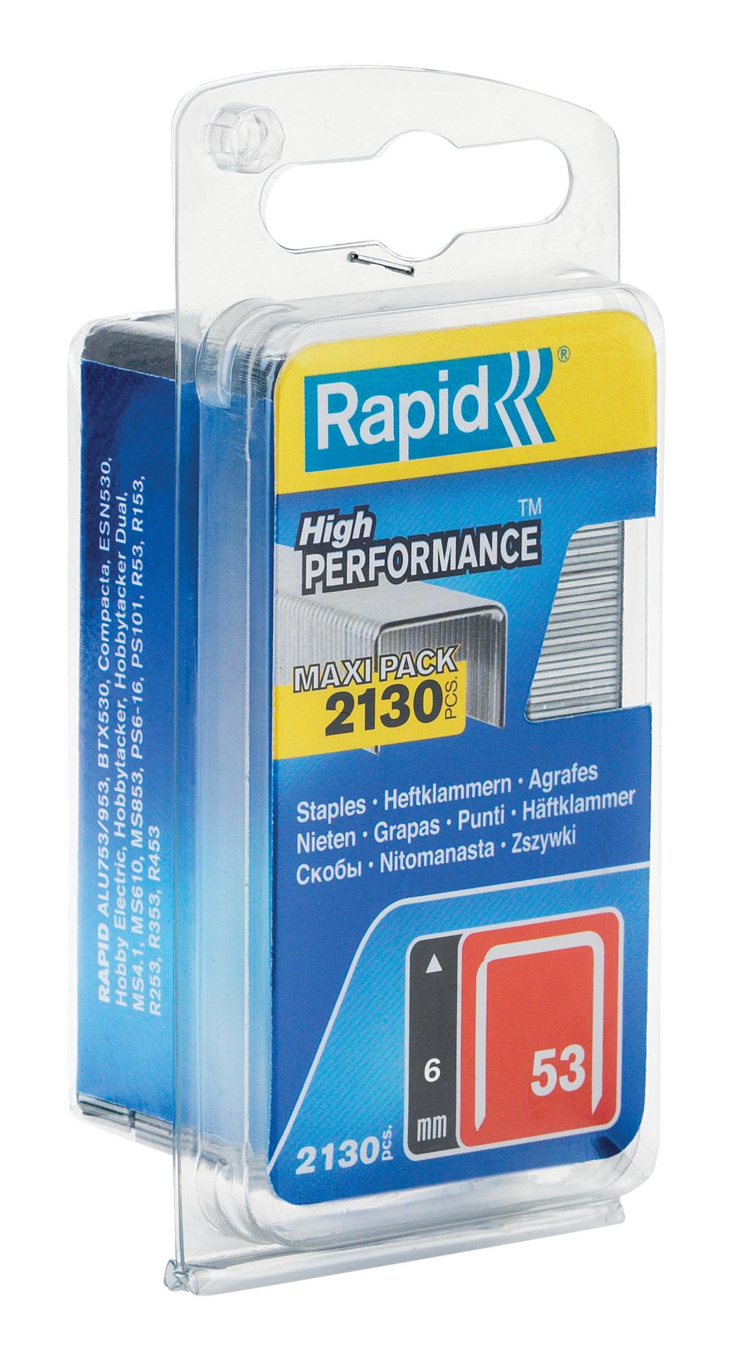 Rapid No. 53 Finewire staple 6 mm