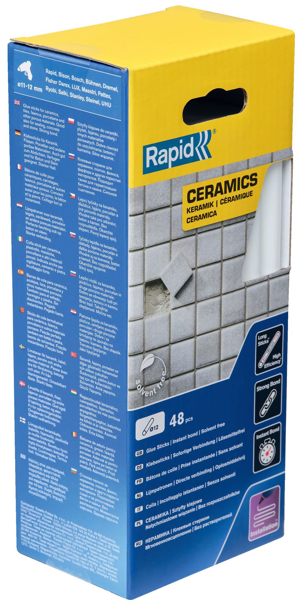 Rapid 12 mm Glue Sticks Ceramics