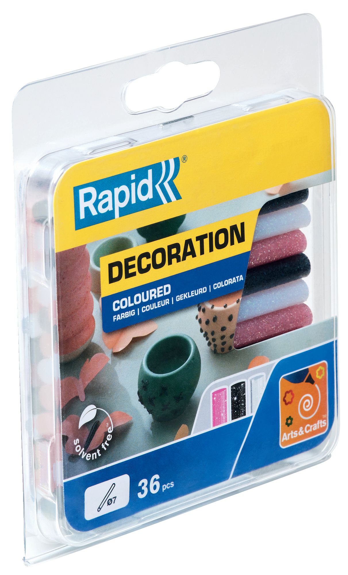 Rapid 7 mm Glue Sticks Glitter Coloured