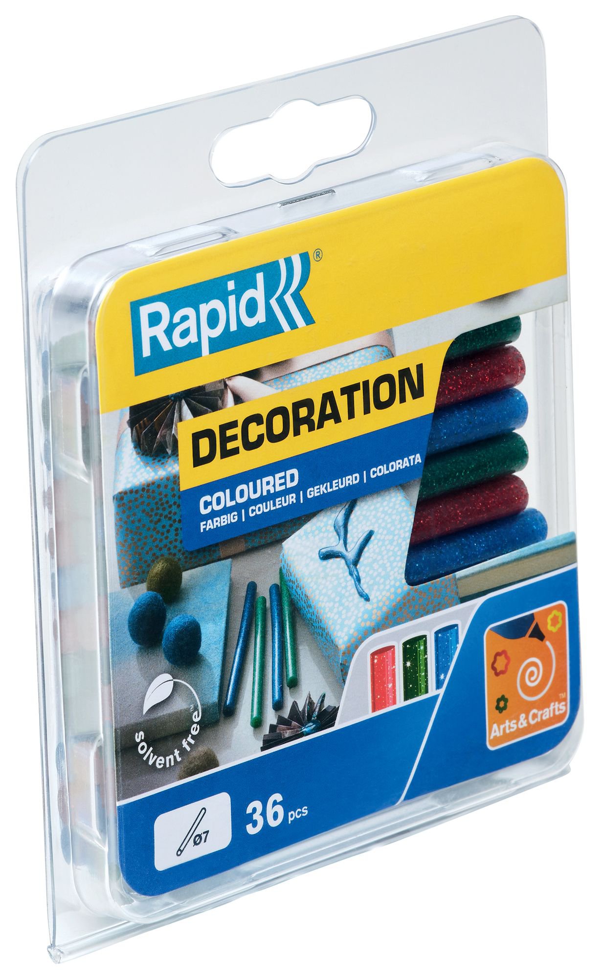 Rapid 7 mm Glue Sticks Glitter Coloured