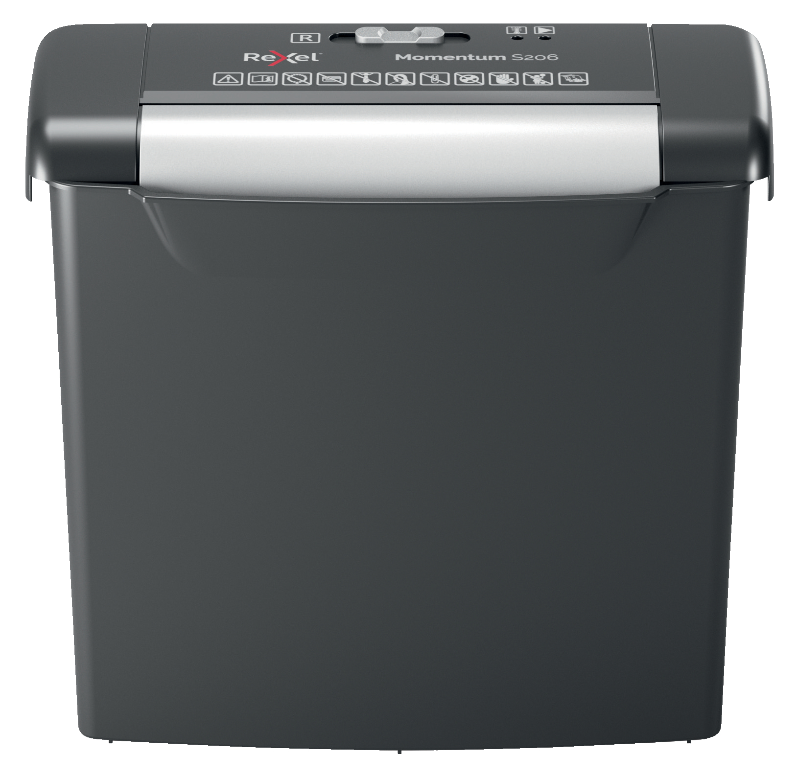 Rexel Momentum S206 Paper Shredder - P2, Strip Cut Security, Home/Home Office, 9L bin capacity 