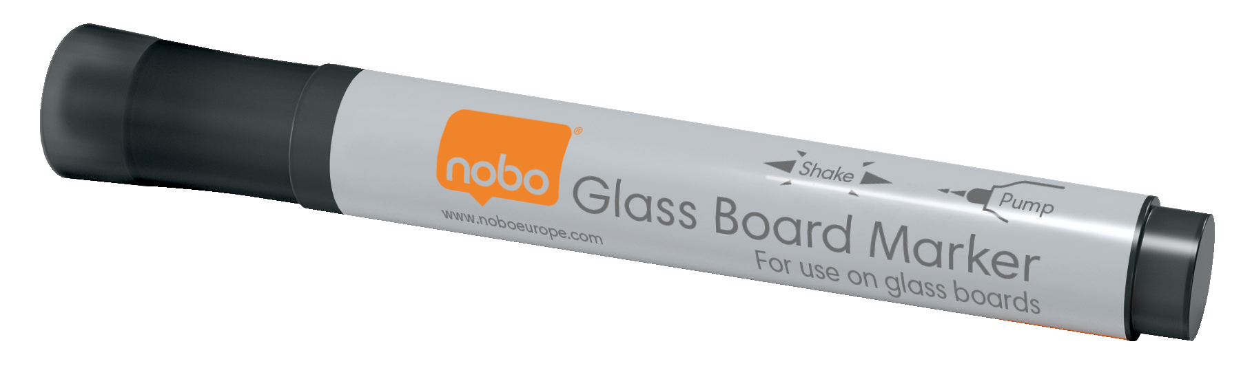 Nobo Glass Whiteboard Markers Black (Pack 4)