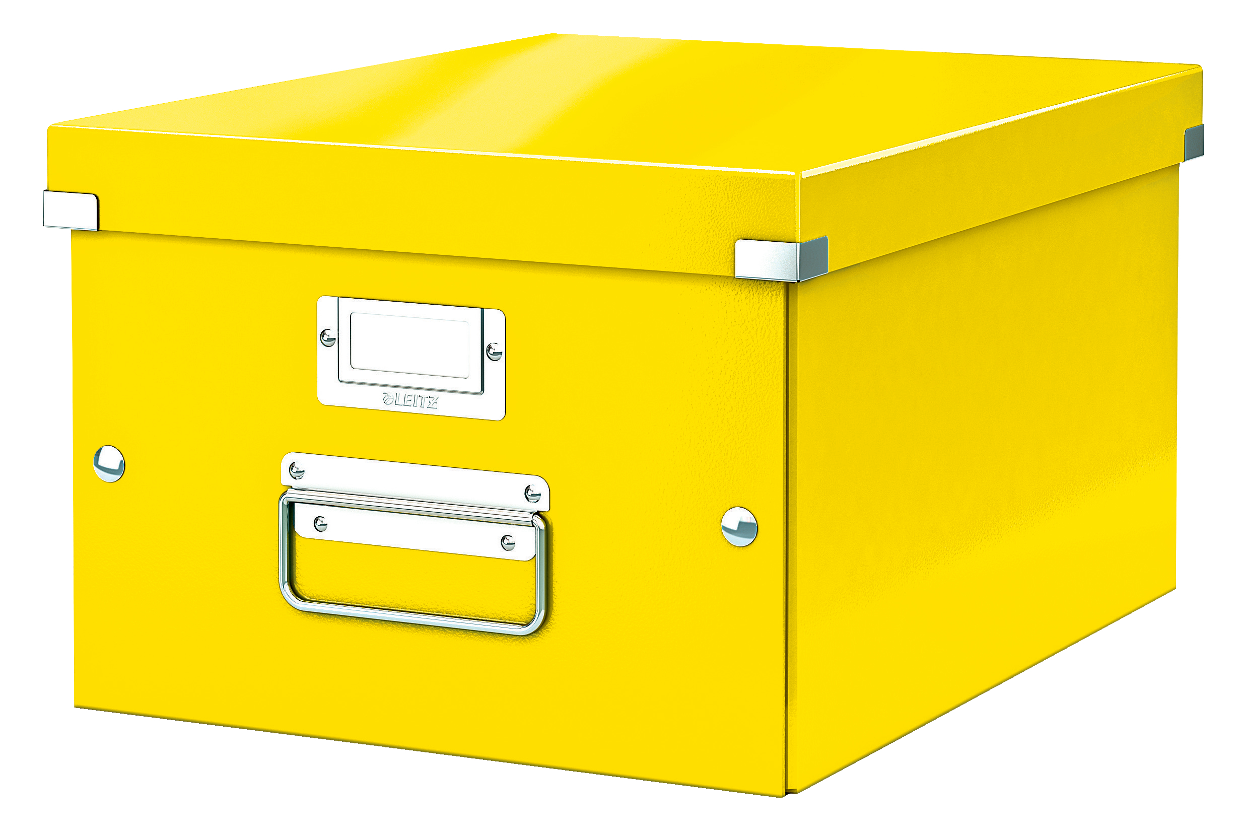 Leitz WOW Click & Store Medium Storage Box. With metal handles.  Yellow.