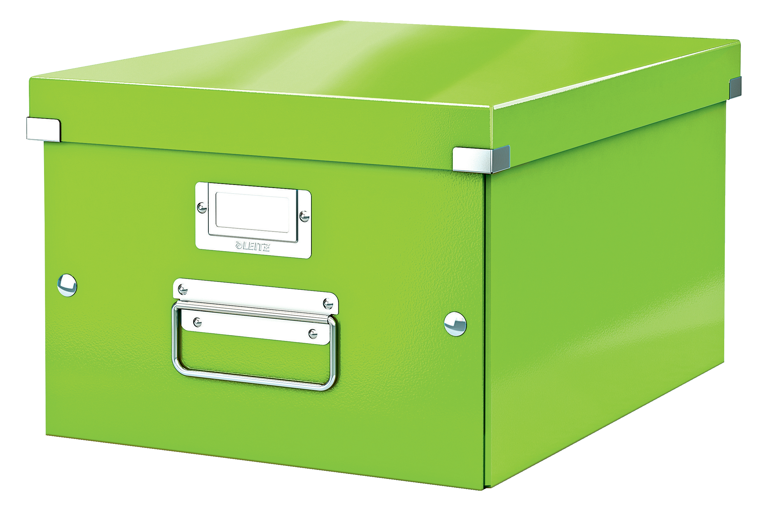 Leitz WOW Click & Store Medium Storage Box. With metal handles.  Green.
