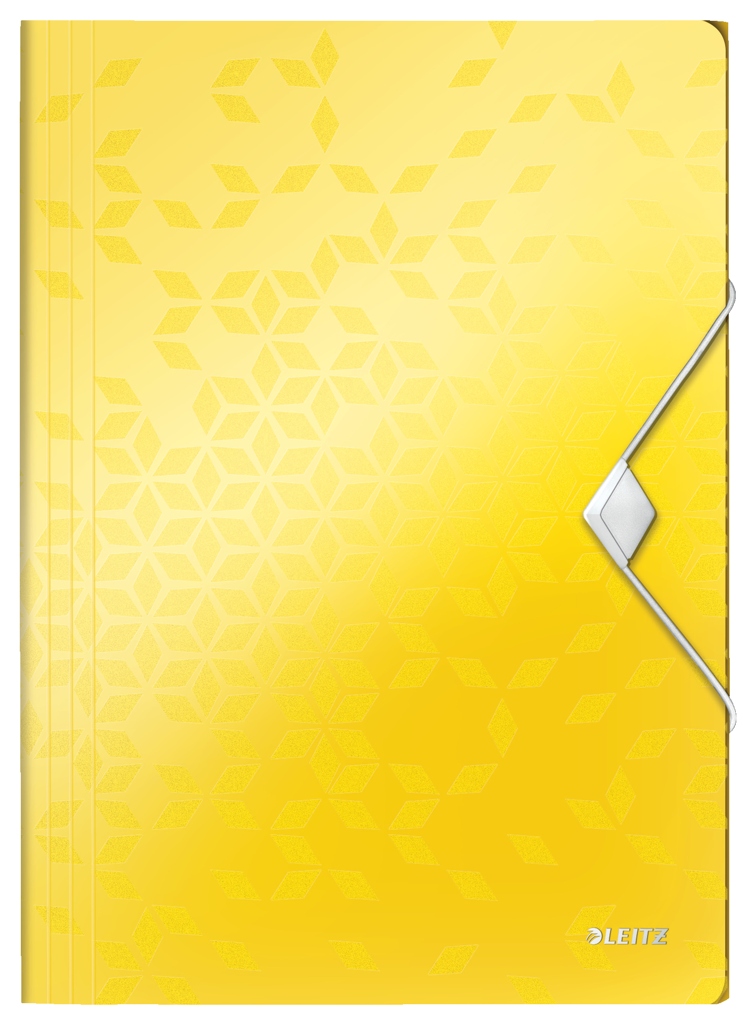 Leitz WOW 3-Flap Folder. Polypropylene. 150 sheet capacity. A4. Yellow. - Outer carton of 10