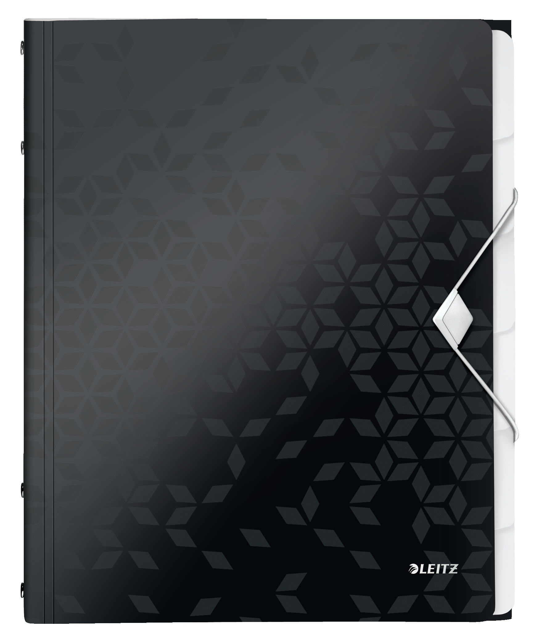 Leitz WOW Divider Book. Polypropylene. 6 tabbed dividers. A4. Black