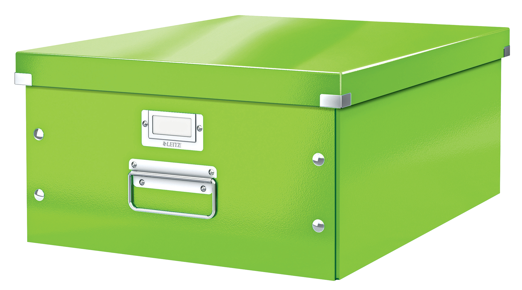 Leitz WOW Click & Store Large Storage Box.  With metal handles. Green.