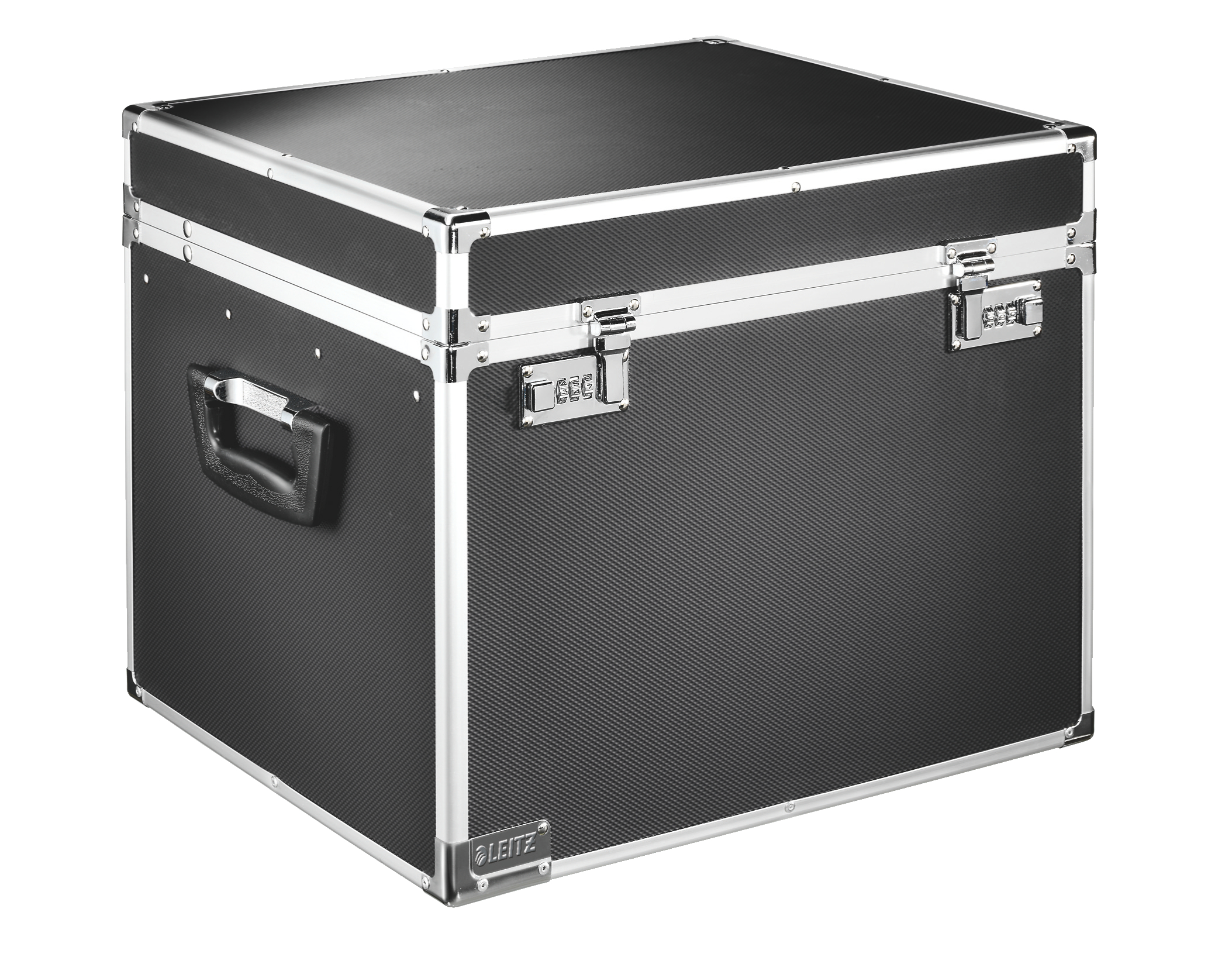 Leitz Lockable Suspension File Chest, Foolscap, Chrome/Black