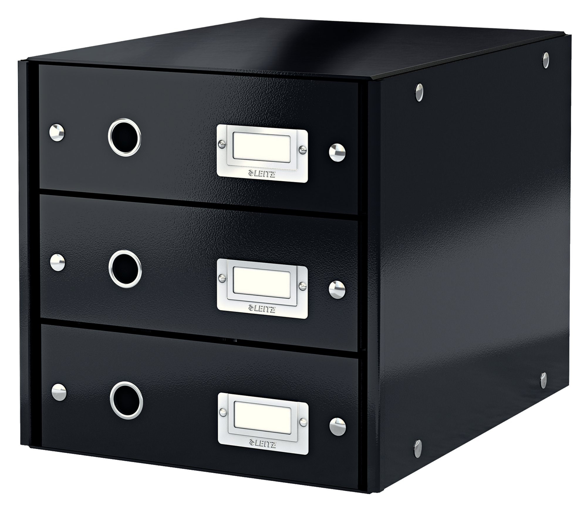 Leitz WOW 3 Drawer Cabinet - Black