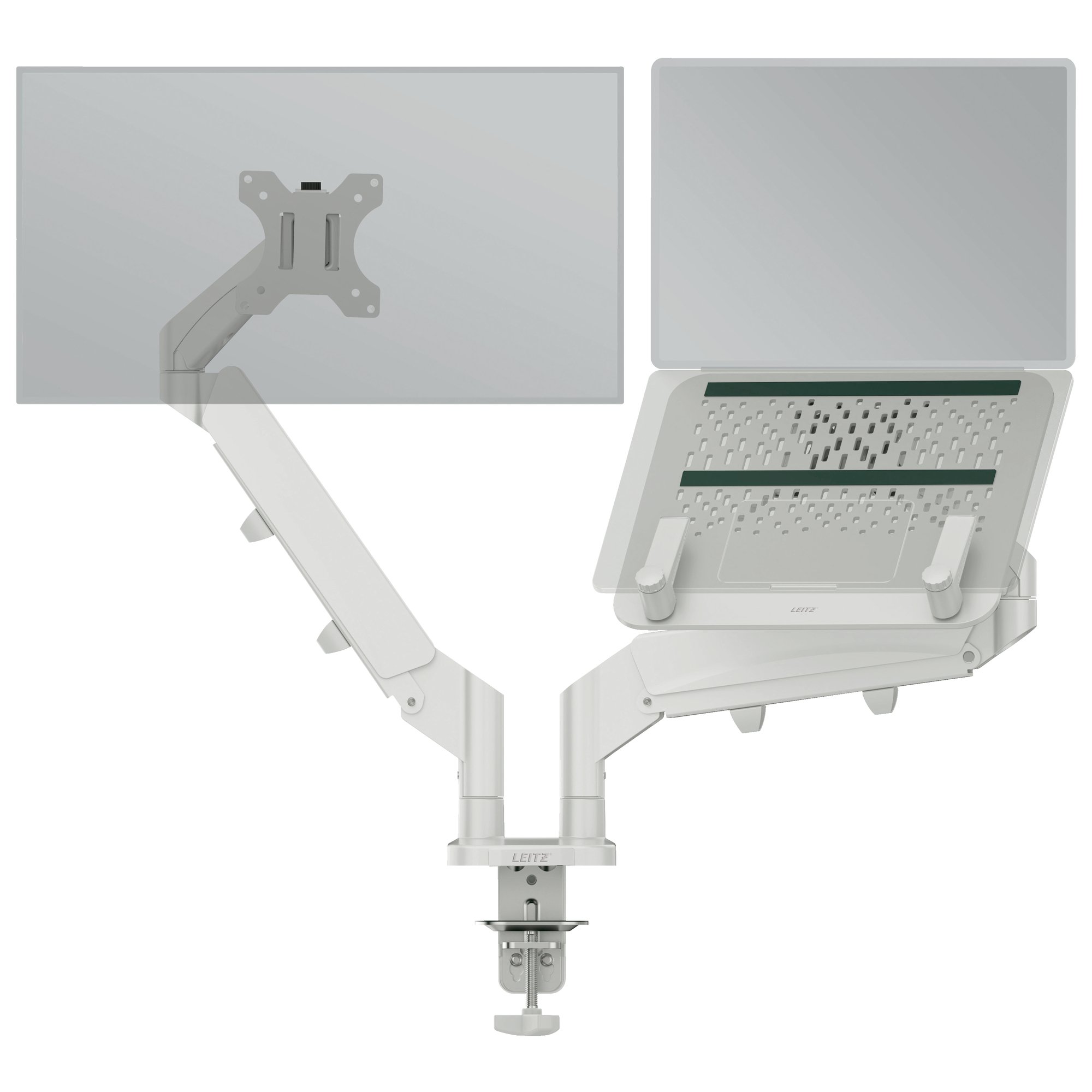 Leitz Ergo Space Saving Dual Monitor & Laptop Arm