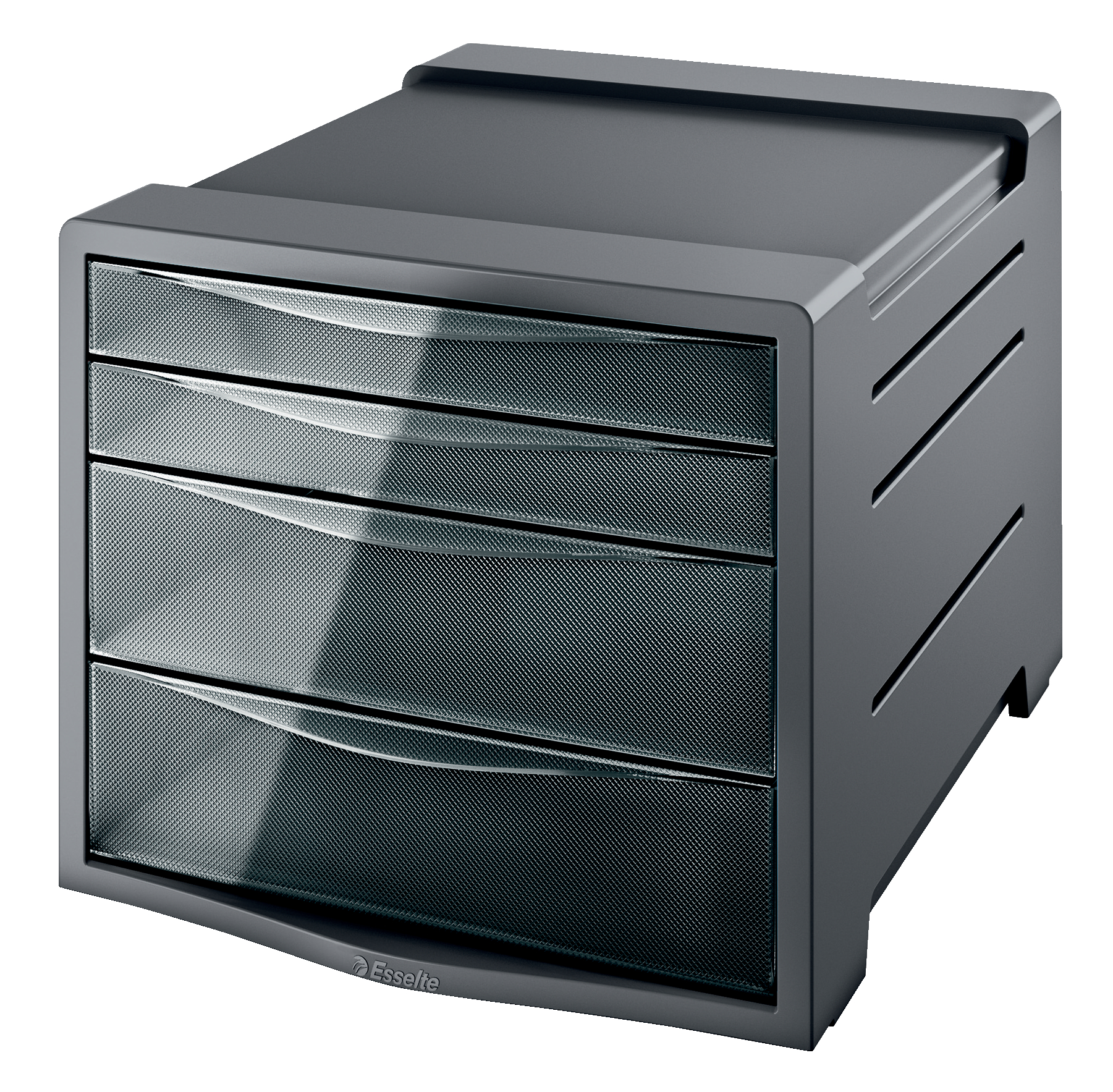 Esselte Intego 4 Drawer Cabinet - Translucent Smoked Grey