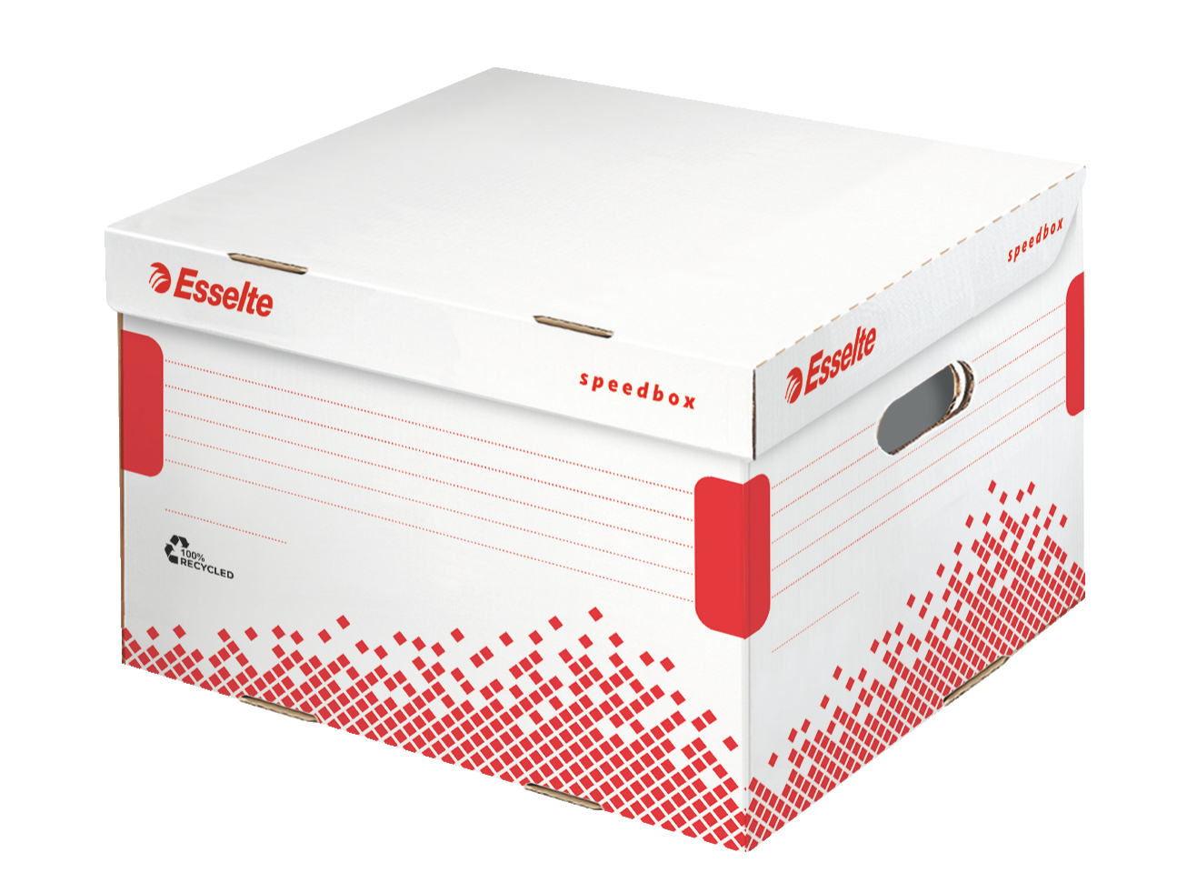 Esselte Speedbox  Storage and Transportation Box Large White - Outer carton of 15