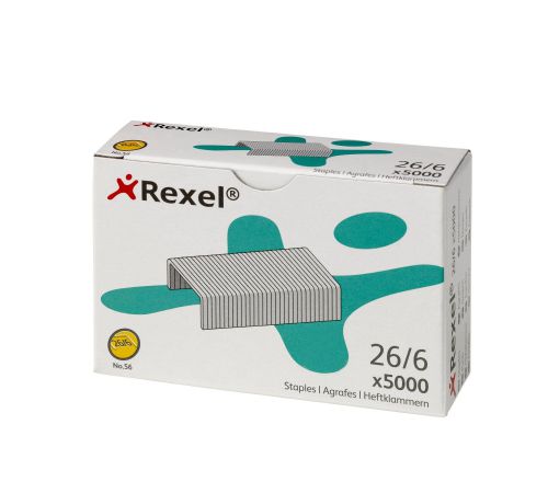 Rexel No.56 Staples 6mm 26/6 (Box 5000) - Outer carton of 20