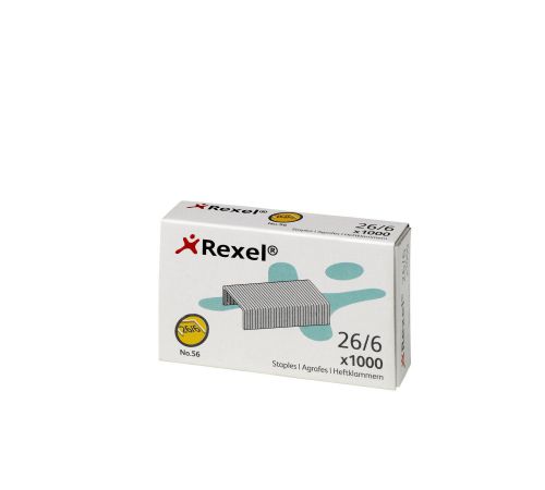 Rexel No.56 Staples 6mm 26/6 (Pack 1000) - Outer carton of 20