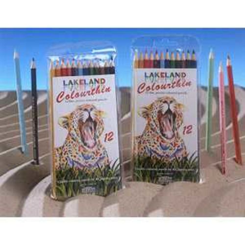 Lakeland Colour Thin Colouring Pencils Hexagonal Barrel Hard-wearing Wallet Asstd Ref 0700077 [Pack 12]