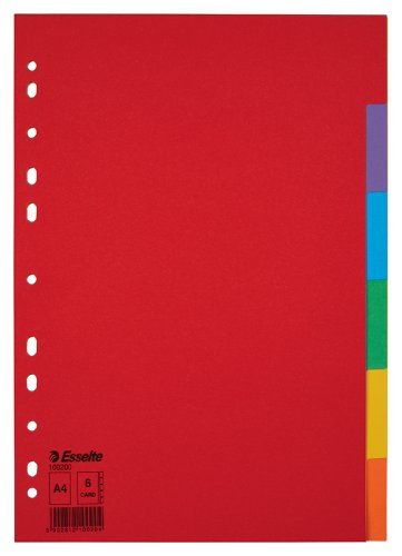 Esselte Divider; Cardboard; A4 - Outer carton of 10