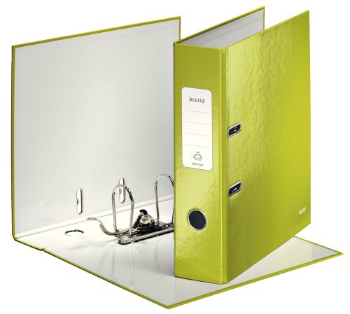 Leitz Wow Lever Arch File A4 80mm Green PK10