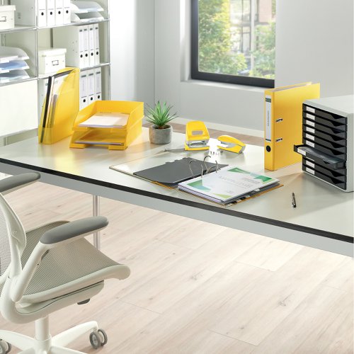Leitz 180 Lever Arch File Polypropylene A4 80mm Spine Width Yellow (Pack 10) 10101015 20220ES