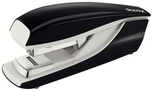 Leitz NeXXt Strong Metal Flat Clinch Stapler 40 sheets. Includes staples, in cardboard box. Black