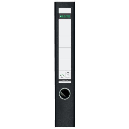 20136ES - Leitz 180 Lever Arch File Polypropylene A4 52mm Spine Width Black (Pack 10) 10151095