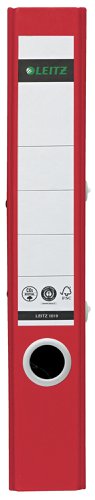 Recycle Colours Lever Arch File A4 50mm Red (Pack of 10) 10190025