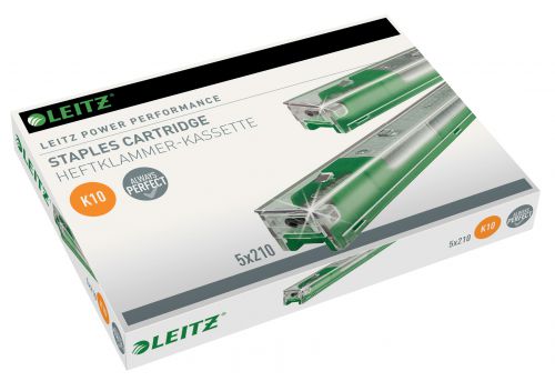 Leitz Power Performance K10 Cartridge Perfect stapling results for up to 55 sheets. Box of 1,050 staples.