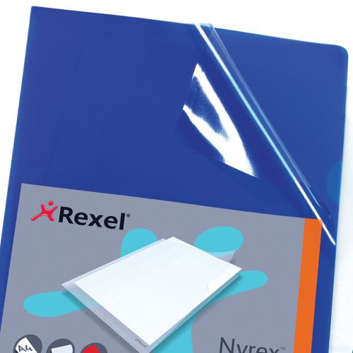Rexel Nyrex Cut Flush Folders A4 Assorted (Pack of 25) 12161AS RX12161A