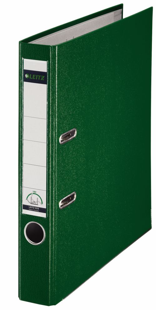 Leitz Lever Arch File A4 Polypropylene 180 50mm Green (Pack 10) - 10151055