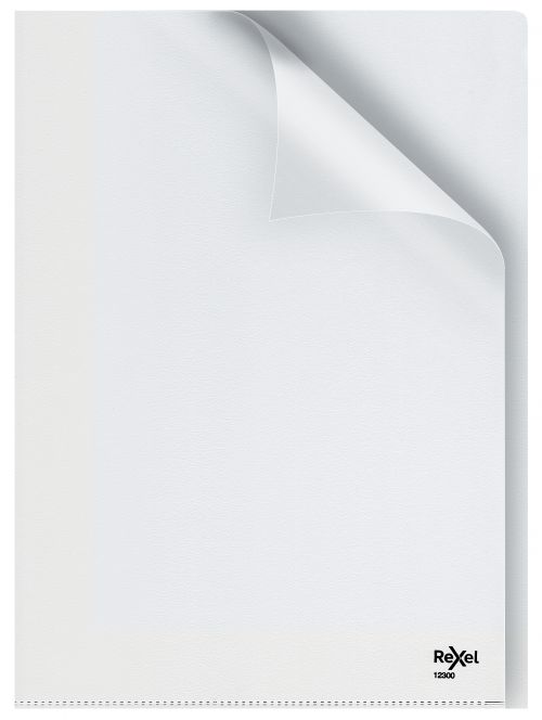 Rexel Nyrex Heavy Duty Folders A4 Clear (Pack of 25) 12300