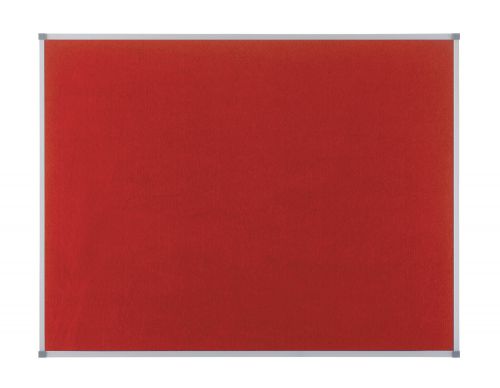 Nobo Classic Noticeboard Felt with Aluminium Frame W900xH600mm Red Ref 1902259
