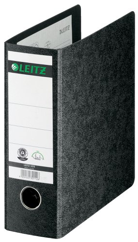 Leitz Lever Arch File Paper on Board A5 77mm Spine Width Upright Black (Pack 5) 10750000
