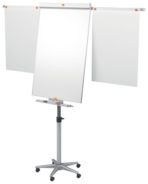Nobo Piranha Mobile Flipchart and Drywipe Easel Blue/Silver 1901920 NB17091 Buy online at Office 5Star or contact us Tel 01594 810081 for assistance