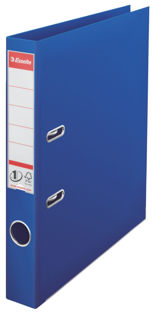Esselte No.1 Plastic Lever Arch File A4 50mm Blue - Outer carton of 10