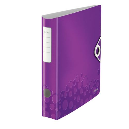 Leitz 180° Active WOW Lever Arch File. A4. 50mm. Purple. - Outer carton of 5