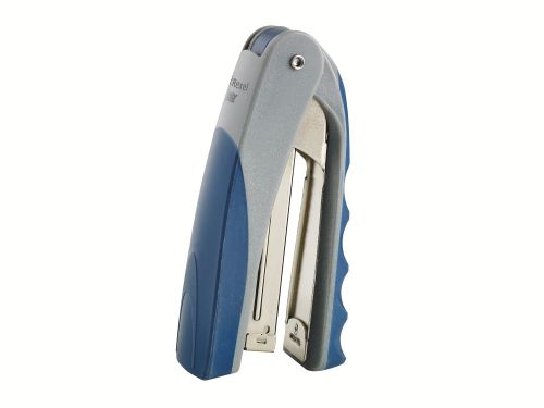 Rexel Centor Half Strip Stapler Vert 60mm Throat 26/6 20 Sheets & 24/6 25 Sheets Slv/Blu Ref 2100596