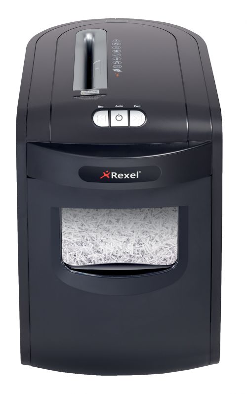 Rexel Mercury REX102 Manual Cross Cut Shredder, 10 Sheet Capacity, 23L Bin, Black, Includes Shredder Oil Sheets, P3, Black