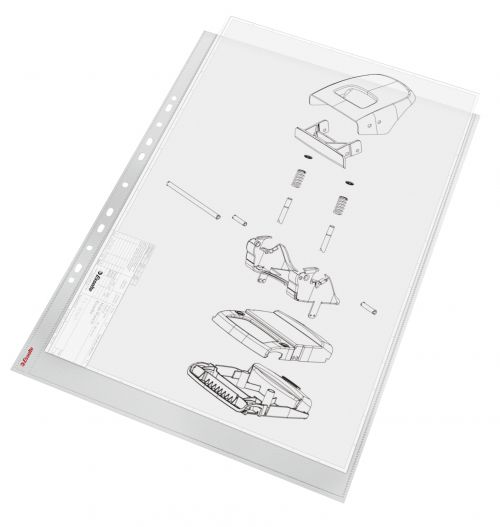 Esselte Punched Pocket Pocket Standard A3 Portrait Polypropylene 85 Micron (Pack 10) - 47181 ACCO Brands