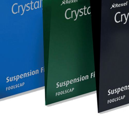 Rexel Crystalfile Extra Suspension File Polypropylene 15mm V-base Foolscap Red Ref 70629 [Pack 25] ACCO Brands