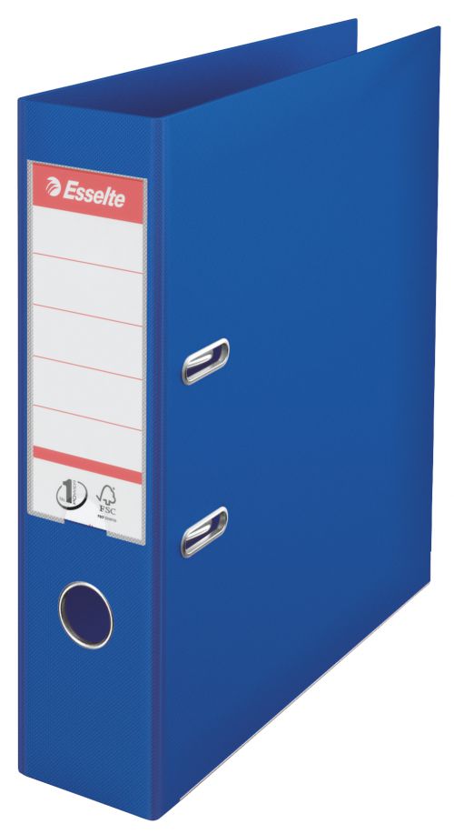 Esselte No.1 Lever Arch File Slotted 75mm Spine A4 Blue - Outer carton of 10