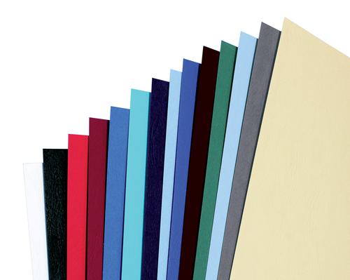 GBC Binding Covers Leatherboard Window 250gsm A4 Black Ref 46705E [Pack 25x2]