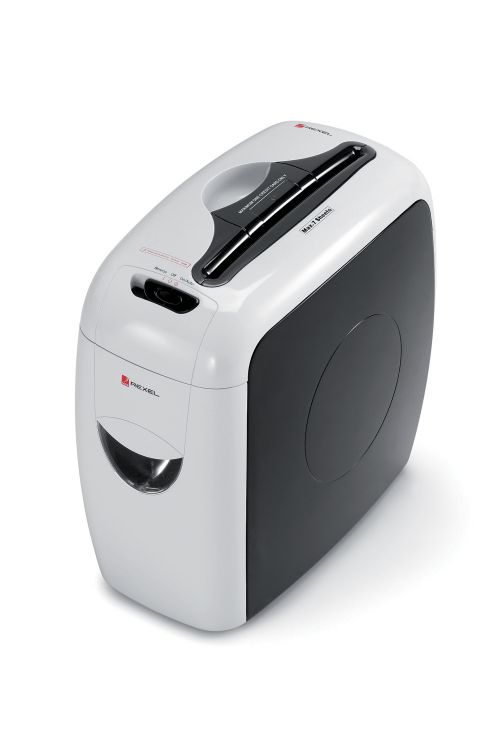 Rexel Style+ Manual Cross Cut Shredder for Home or Small Office Use, 7 sheet capacity, 12L Removable Bin, White