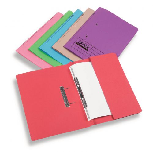 Rexel Jiffex Pocket Transfer File Foolscap Red (Pack of 25) 43318EAST