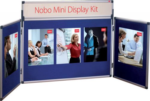 Nobo Mini Display Kit Blue Free Stand